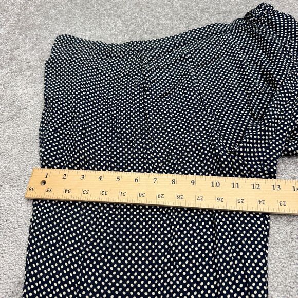 Vintage 90s St Michael Marks & Spencer Polka Pull On Ankle Pants Women UK14 Navy - Picture 13 of 14